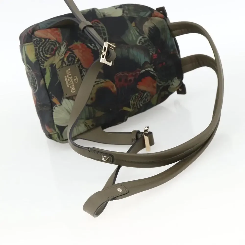 Valentino Nylon Backpack Khaki Champagne Gold